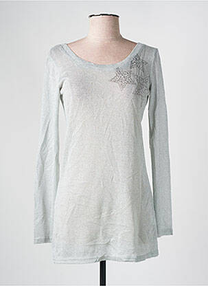 Pull coupe cintrée manches longues gris AKELA KEY femme