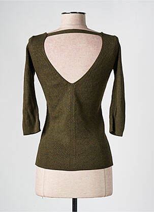Pull coupe cintrée manches longues vert LPB femme