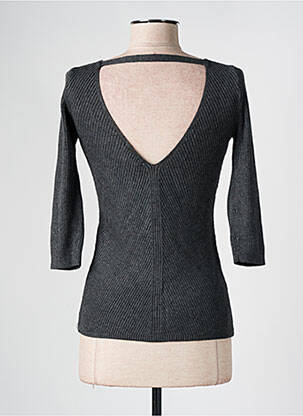 Pull coupe cintrée manches longues gris LPB femme