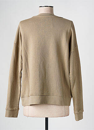 Sweat-shirt manches longues manches longues beige HAPPY femme