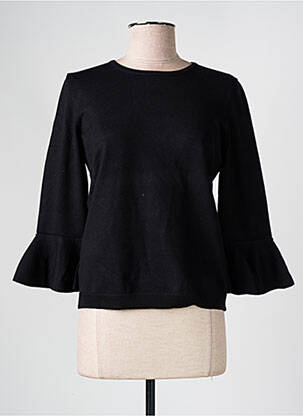 Pull col rond manches 3/4 noir COMPAÑIA FANTASTICA femme