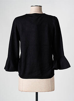 Pull col rond manches 3/4 noir COMPAÑIA FANTASTICA femme