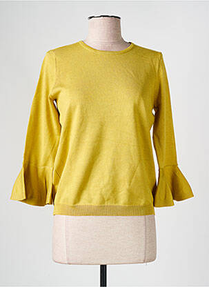 Pull col rond manches 3/4 jaune COMPAÑIA FANTASTICA femme