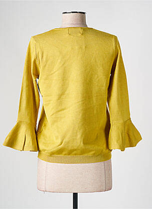 Pull coupe droite manches 3/4 jaune COMPAÑIA FANTASTICA femme
