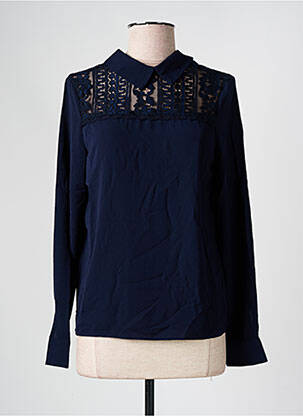 Blouse manches longues manches longues bleu NOEMIE & CO femme