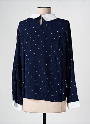 Blouse imprimé fantaisie manches longues bleu NOEMIE & CO femme