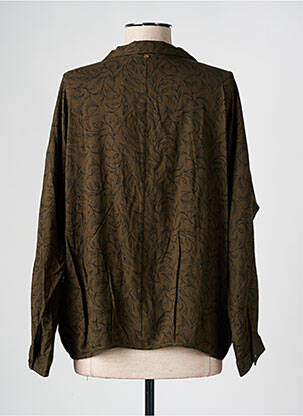 Blouse imprimé fantaisie manches longues vert DEELUXE femme
