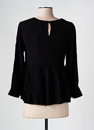 Blouse col rond manches longues noir SEE U SOON femme