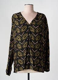 Blouse imprimé fantaisie manches longues vert SIGNE NATURE femme
