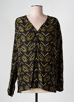 Blouse imprimé fantaisie manches longues vert SIGNE NATURE femme