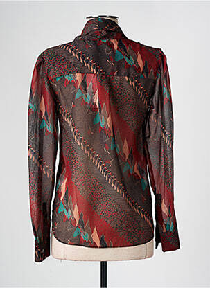 Chemisier coupe fluide manches longues marron MOLLY BRACKEN femme