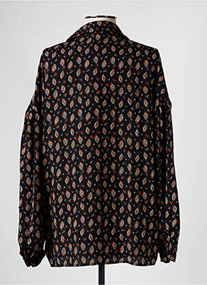 Chemisier imprimé fantaisie manches longues noir MOLLY BRACKEN femme