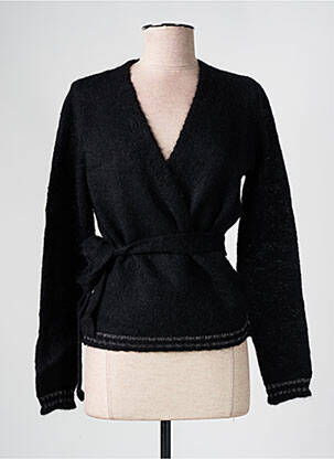 Gilet cache-cœur noir SUD EXPRESS pour femme