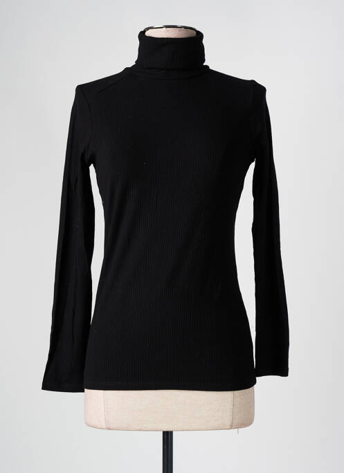 Sous-pull coupe cintrée manches longues noir KANOPE femme