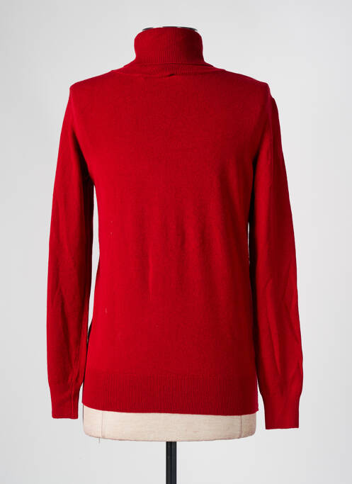Pull col roulé coupe cintrée manches longues rouge clair RINASCIMENTO femme