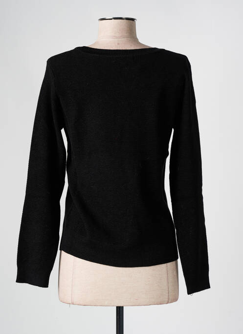 Pull col rond manches longues noir SEE U SOON femme