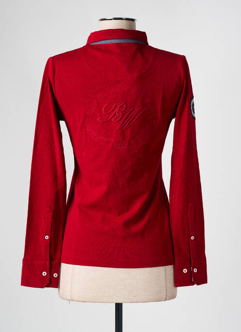 Polo manches longues manches longues rouge BLACK WELLIS femme