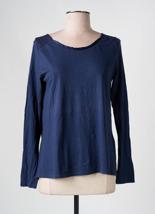 Top col rond manches longues bleu YERSE femme