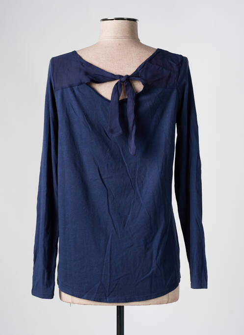 Top col rond manches longues bleu YERSE femme