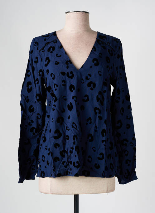 Blouse imprimé fantaisie manches longues bleu SUD EXPRESS femme