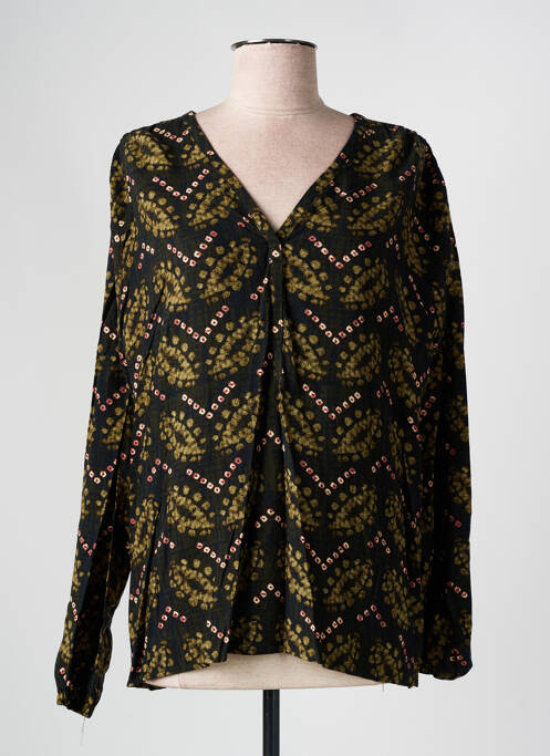 Blouse imprimé fantaisie manches longues vert SIGNE NATURE femme