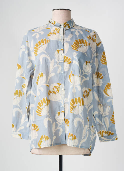 Chemisier imprimé fantaisie manches longues bleu NICE THINGS femme