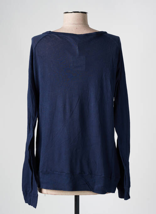 Pull col rond manches longues bleu AMERICAN VINTAGE femme