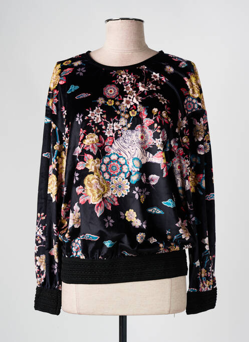 Pull col rond manches longues noir LA FIANCÉE femme