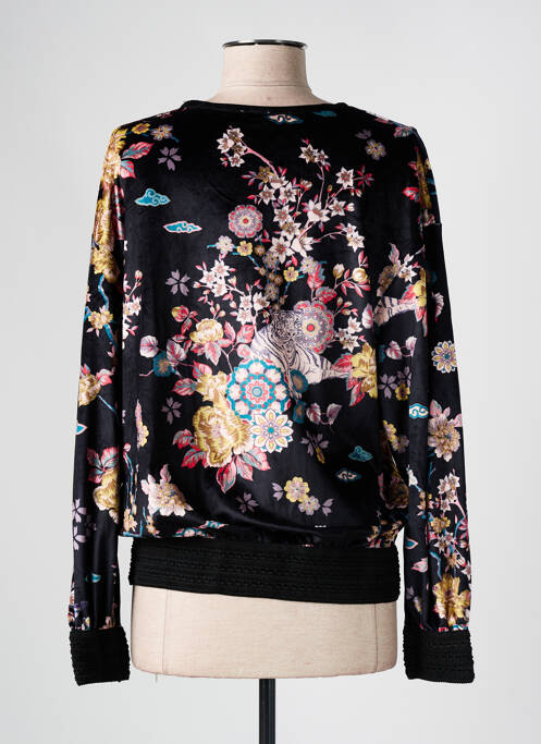 Pull col rond manches longues noir LA FIANCÉE femme