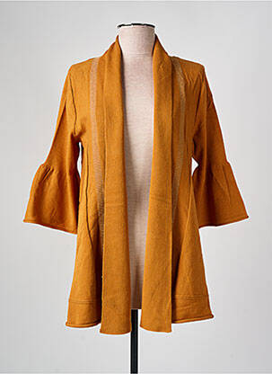Gilet manches longues manches 3/4 orange LA FIANCEE DU MEKONG femme