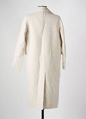 Manteau long coupe droite sans capuche beige SEE U SOON femme