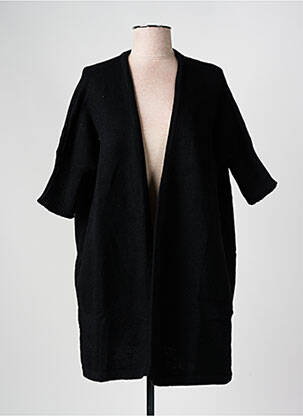 Gilet manches courtes coupe droite noir SEE U SOON femme