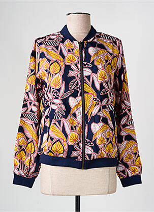 Veste casual col rond bleu LA FIANCEE DU MEKONG femme