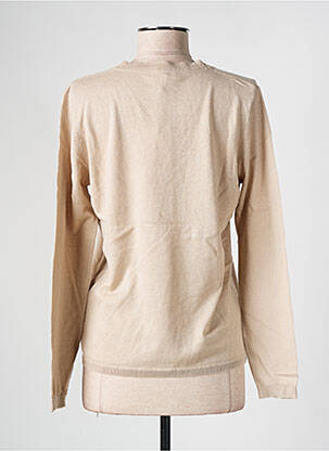 Gilet manches longues col rond beige SEASON femme