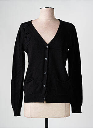 Gilet manches longues coupe cintrée noir SEE U SOON femme