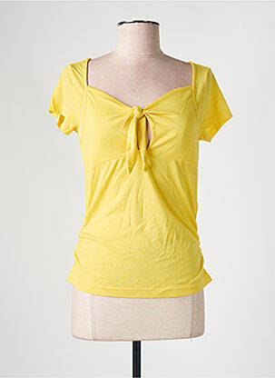 T-shirt coupe cintrée manches courtes jaune ONLY femme