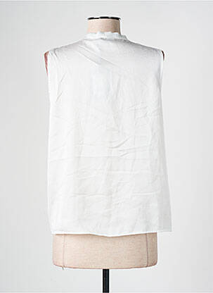 Blouse col rond sans manche blanc AMELIE & AMELIE femme