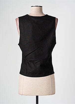 Gilet sans manche coupe cintrée noir COULEURS DU TEMPS femme