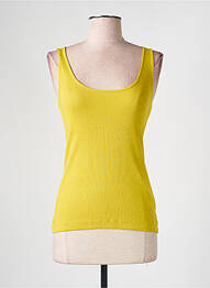 Débardeur tissage côtelé sans manche jaune NICE THINGS femme