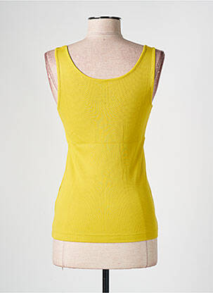 Débardeur tissage côtelé sans manche jaune NICE THINGS femme