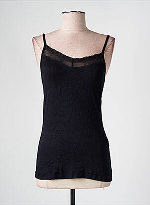 Top stretch sans manche noir LOONA femme