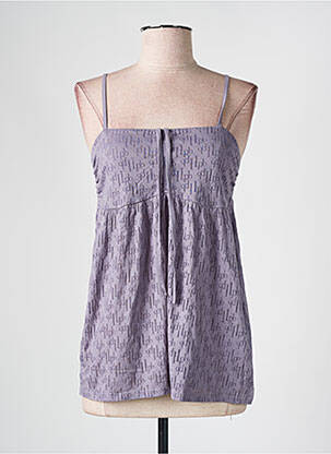Débardeur coupe droite sans manche violet LPB femme