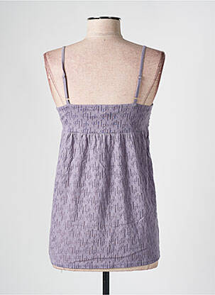 Débardeur coupe droite sans manche violet LPB femme