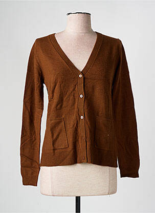 Gilet manches longues marron NICE THINGS pour femme