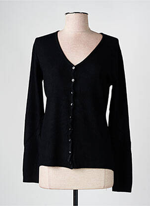 Gilet manches longues noir TRICOTONIC pour femme