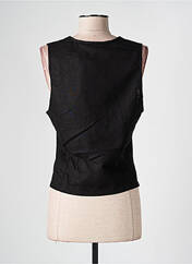 Gilet sans manche noir COULEURS DU TEMPS pour femme seconde vue