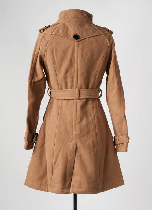 Manteau court poches sans capuche marron GOLD SK femme
