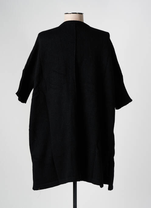 Gilet manches courtes maille tricot noir SEE U SOON femme