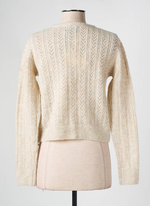 Gilet manches longues coupe cintrée beige CALIE femme