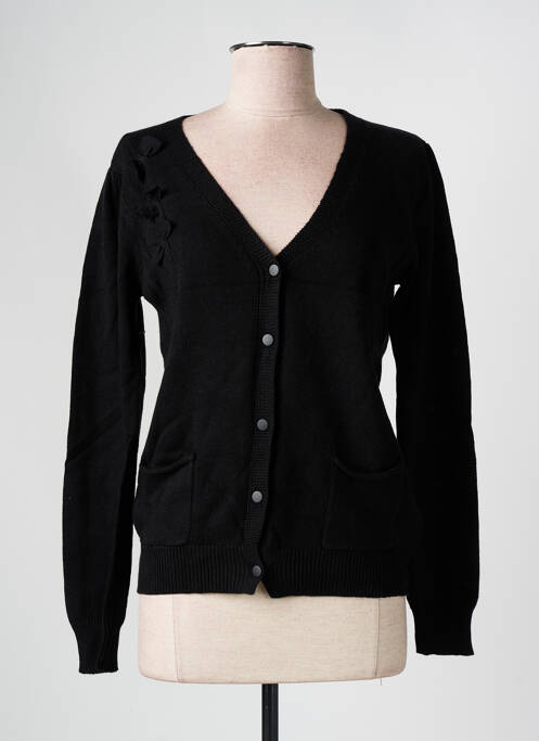 Gilet manches longues coupe cintrée noir SEE U SOON femme